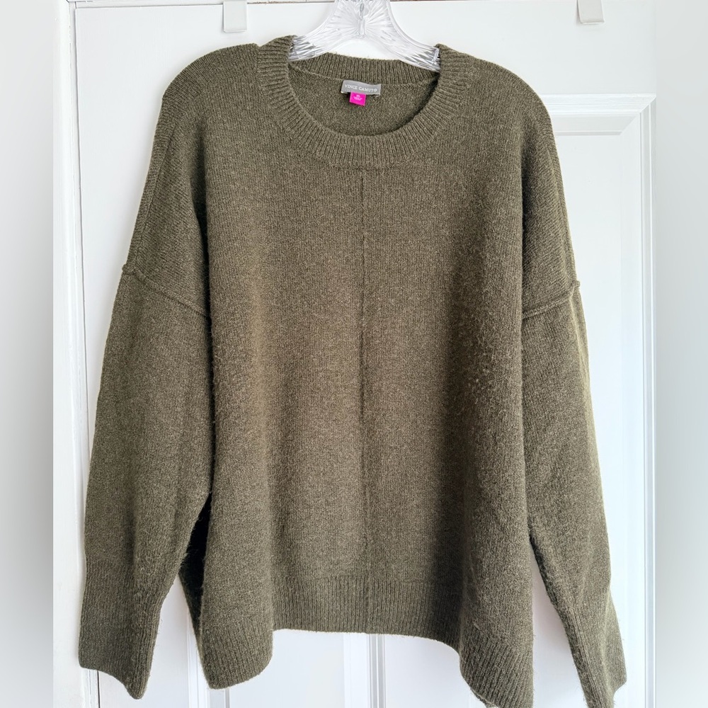 VINCE CAMUTO Women’s Olive Green Long Sleeve Pullover Sweater Sz XL
